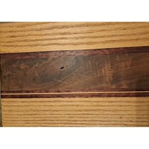 Handcrafted Wooden Cutting Board 6 Hand Carved Wooden Knives.  Signed By Artist